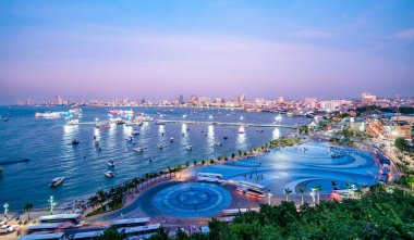 En güzel bakış açısı Pattaya Beach Pattaya City Chonburi, Thailand.