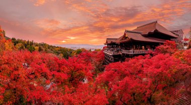 The most beautiful viewpoint of Kiyomizu-dera is a popular tourist destination in Kyoto, Japan. clipart