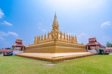 Vientiane 'deki Pha That Luang Tapınağındaki Laos Güzel Mimarisi, Vientiane' deki LaosBeautiful mimarisi Patuxay (Zafer Kapısı)