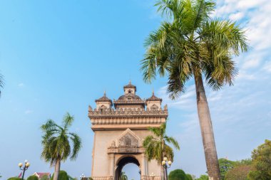 Güzel mimari Patuxay (zafer kapısı) Vientiane, Laos