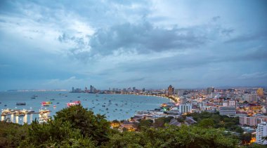 En güzel bakış açısı Pattaya Beach Pattaya City Chonburi, Thailand.