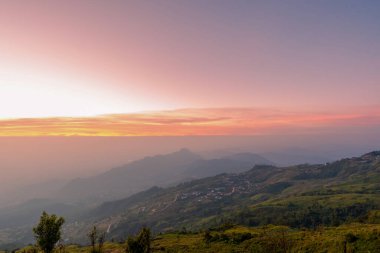 The most beautiful Viewpoint phu thap buek in phetchabuncity phetchabun,Thailand. clipart