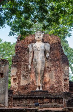 The most beautiful Viewpoint Historic temple of Sukhothai Historical Park, Thailand.