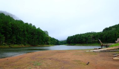 Kuzeyin Doğa Şehri, Güzel Bakış açısı Pang Mae Hong Son, Tayland.