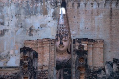 The most beautiful Viewpoint Historic temple of Sukhothai Historical Park, Thailand.