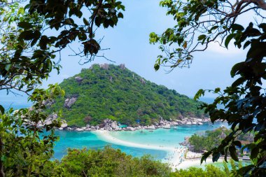 Koh Nangyuan 'ın en güzel manzarası, koh tao Thailand.