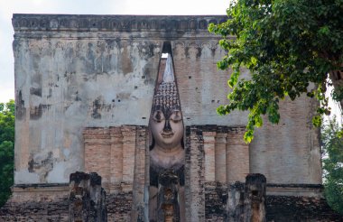 The most beautiful Viewpoint Historic temple of Sukhothai Historical Park, Thailand.