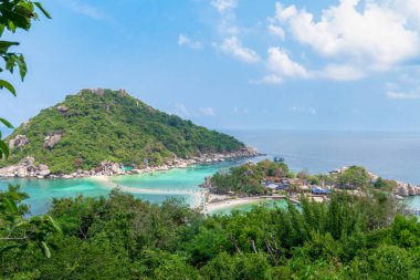 Koh Nangyuan 'ın en güzel manzarası, koh tao Thailand.