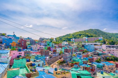 Panorama, en güzel bakış açısı Gamcheon Kültür Köyü Busan (pusan), Güney Kore