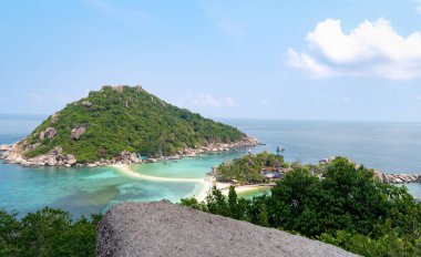 Koh Nangyuan 'ın en güzel manzarası, koh tao Thailand.