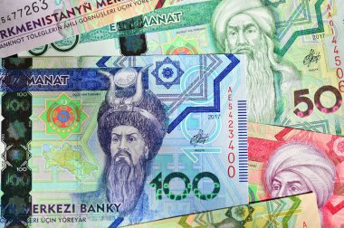 some current banknotes of the asian country of Turkmenistan