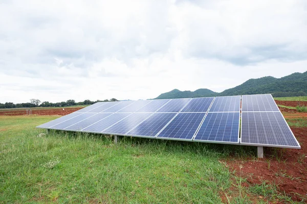 Solární Panely Zemědělské Půdě — Stock fotografie