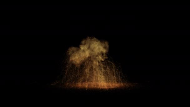 Esplosione Sabbia Sfondo Nero — Video Stock