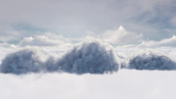 Aereo Combattimento Vola Tra Nuvole — Video Stock