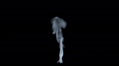Siyah arkaplanda ince bir duman