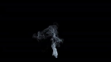 Siyah arkaplanda ince bir duman