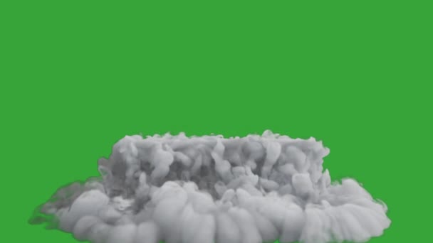 緑の背景の乾燥した氷の煙 — ストック動画
