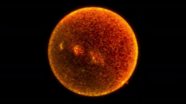 Ηλιακά Σωματίδια Κίνησης Μαύρο Φόντο — Αρχείο Βίντεο