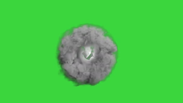 Магический Эффект Портала Зеленом Фоне — стоковое видео