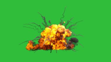 Yeşil arka planda elektrik kulesinin patlayıcı gücü 