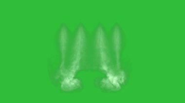 Yeşil arka planda tarım insansız hava aracından fışkıran su  