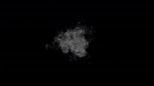 Füstölgő Szájkosár Villanás Fekete Háttér — Stock videók