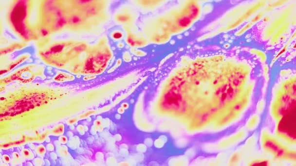 Très Agréable Abstrait Coloré Vibrant Encre Peinture Brillante Couleur Huile — Video