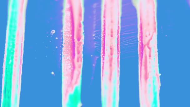 Psychedelische Hintergrund Footage Multi Colored Flüssige Tinte Bewegung Hintergrund Glänzenden — Stockvideo