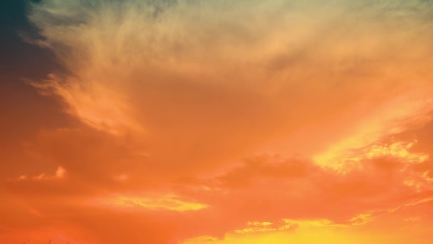 Dramatisch Rot Orange Himmel Feuriger Sonnenuntergang Himmel Flammen Abstrakter Hintergrund — Stockvideo