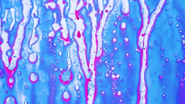 Begreppet Multicolor Liquid Pattern Färgglada Färg Splat Design Mall Abstrakt — Stockvideo