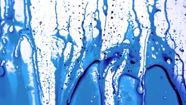 Purple Blue Wavy Reflection Surface Macro Psychedelic Animated Background Multiple — ストック動画
