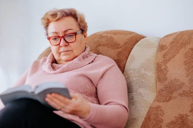 Bu kilolu kadın için, iyi bir kitap dış dünyadan mükemmel bir kaçış yolu. Evdeki en sevdiği sandalyeye rahatça yerleşti, gözlüklerini taktı ve kitabı eline aldı.,