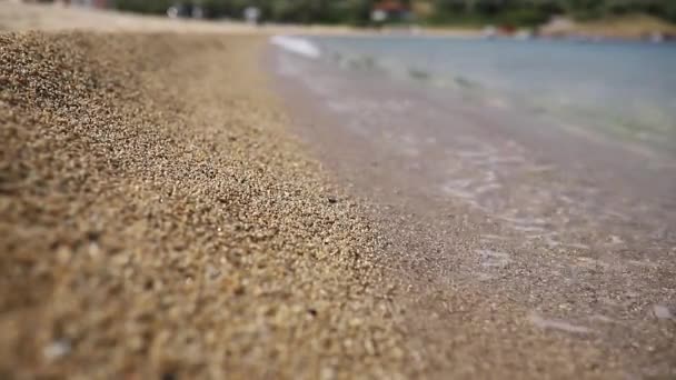Eine Atemberaubende Tapete Mit Einer Beruhigenden Meereslandschaft Mit Ruhigen Wellen — Stockvideo