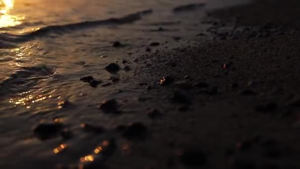 Užijte Jemné Vlny Moře Jak Laskají Písečné Pláže Vytváří Klidné — Stock video