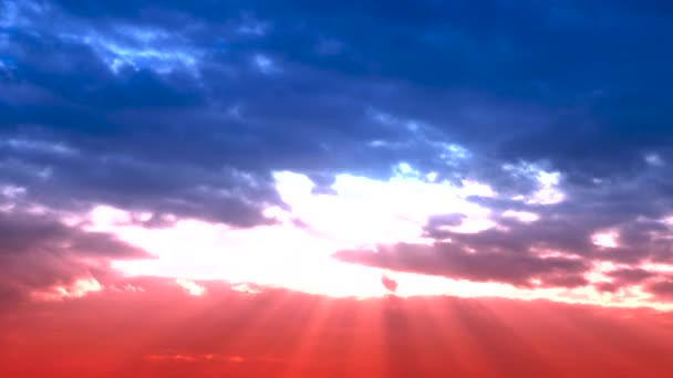 Atmosphärische Freude Ein Zeitraffer Aus Lebendigem Himmel Und Dramatischen Wolken — Stockvideo