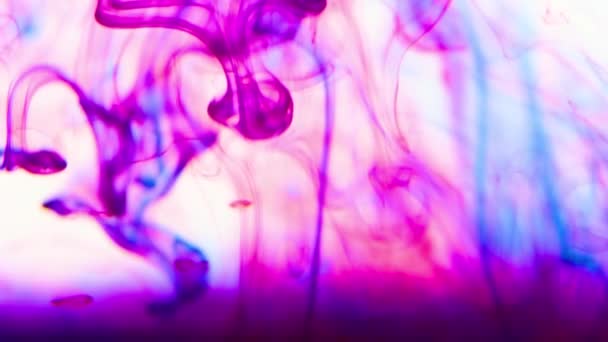 Step World Creativity Footage Capturing Beauty Ink Swirling Water Colorful — Stock Video