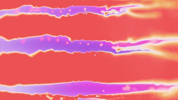 Mostrando Elegante Flujo Azul Rosa Agua Sobre Pintura Blanca Fondo — Vídeos de Stock