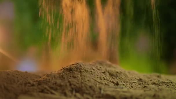 Agricultor Mãos Agarrar Terra Criando Sulcos Para Uma Nova Cultura — Vídeo de Stock