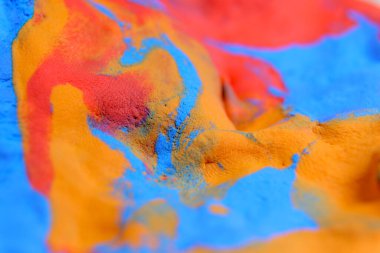 çok renkli plastiksi yakın görüntü, canlı soyut görüntü kırmızı, sarı ve mavi.