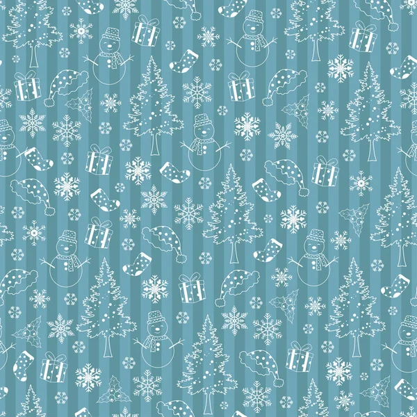 Winterurlaub Nahtlose Muster Für Feiern Party Weihnachten Oder Neujahr Dekorativ — Stockvektor