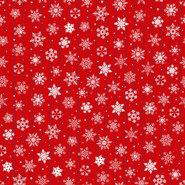 Winterurlaub Nahtlose Muster Feiern Thema Auf Rotem Hintergrund Vektor Illustration — Stockvektor