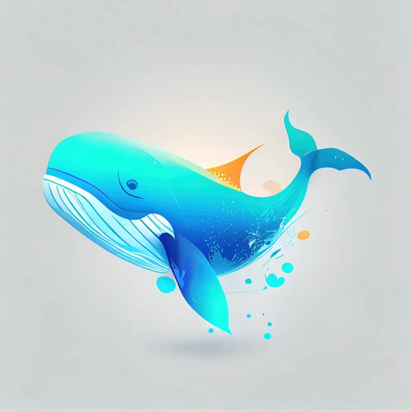 Cute 3D Cartoon dolphin character illustration Graphics Resource in action pose