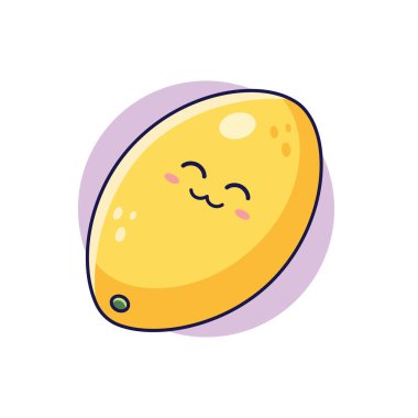 Cute Kawaii Melon character. Vector hand drawn cartoon icon illustration. Melon character in doodle style. Isolated on white background.