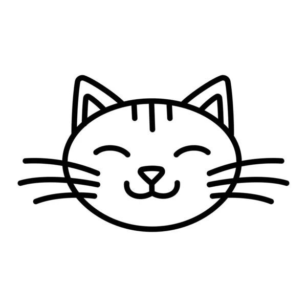 Cara Gato Focinho Estilo Doodle Personagem Desenhado Mão Ilustração Cabeça — Vetor de Stock