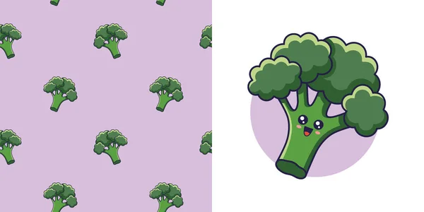 Ručně Kreslená Brokolice Zelí Stylu Čmáranice Pro Navrhování Kojeneckého Oblečení — Stockový vektor