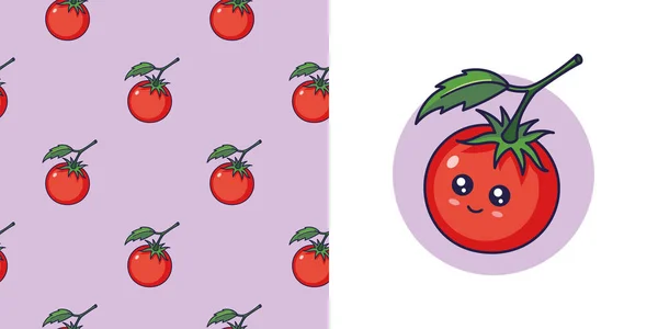Tomate Rojo Dibujado Mano Estilo Garabato Para Diseñar Ropa Bebé — Archivo Imágenes Vectoriales