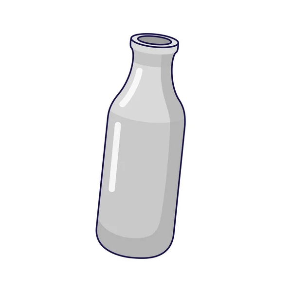 Återanvändbar Glasflaska För Mjölk Hållbar Livsstil Noll Avfall Ekologiskt Koncept — Stock vektor