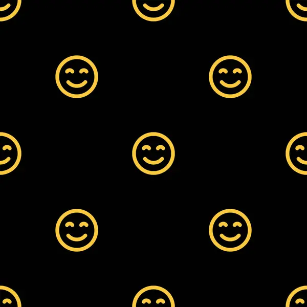 Seamless Pattern Emoji Smiles Messages Social Media Elements Chatting Concept — ストックベクタ