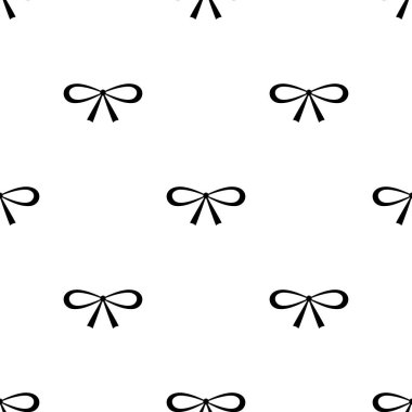 Elle çizilmiş yay ve siluet pürüzsüz desen. Tek çizgi çizimi. Çizgili papyon. Karalama tarzında bağlanmış kurdele. Taslak Dekorasyon Ögesi. Tekstil, kumaş, doku tasarımı. Vektör