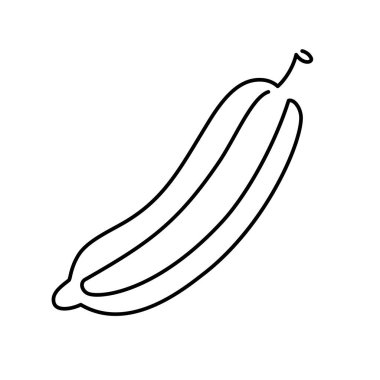 Tek sıra salatalık çizgi film ikonu çizimi. Gıda sebzesi yassı simgesi beyaz arka planda izole edilmiş. Doodle tarzında salatalık. Yemek çizelgesi sanatı